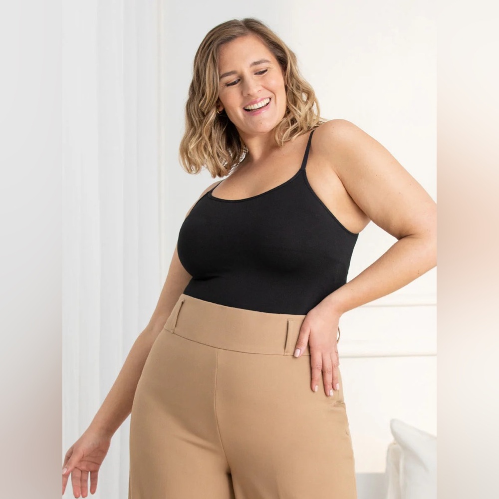 Shapermint Empetua All Day Every Day Scoop Neck Cami Black